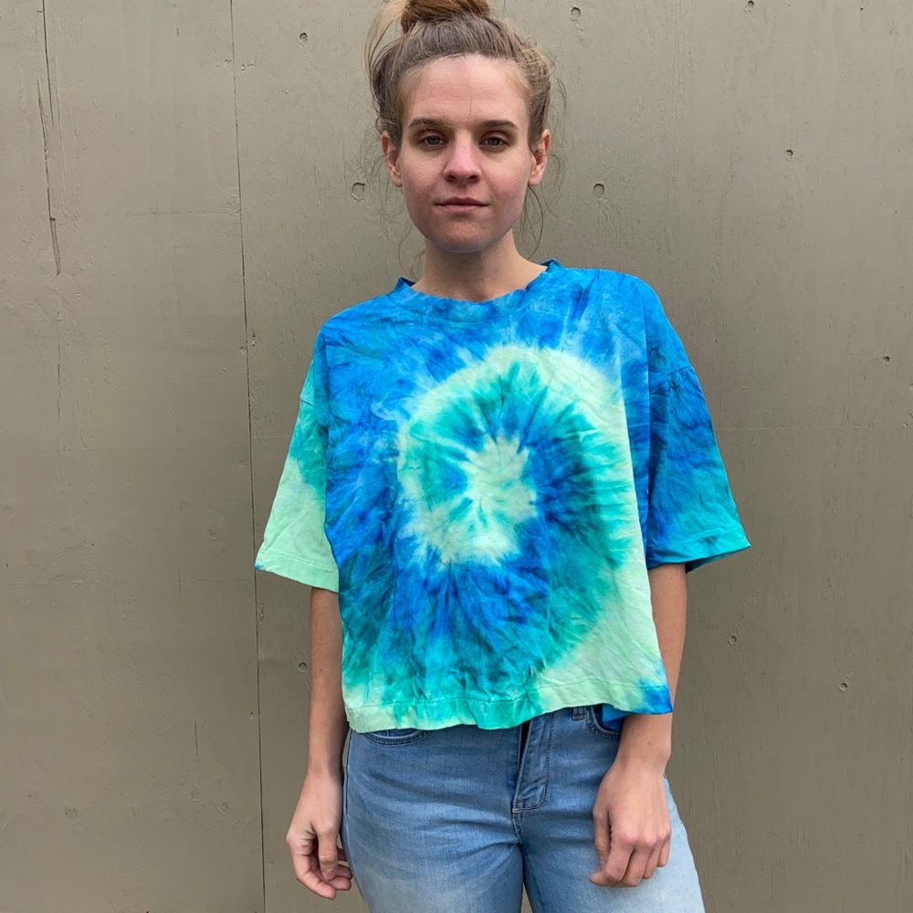Pro Spirit Blue and Green Tie Dye Shirt One Size